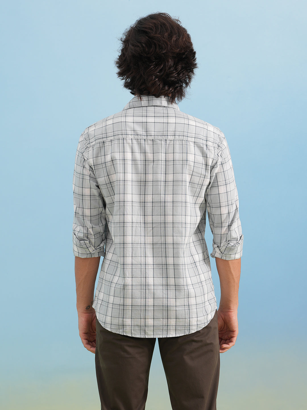 Green Checked 100% Cotton Shirt