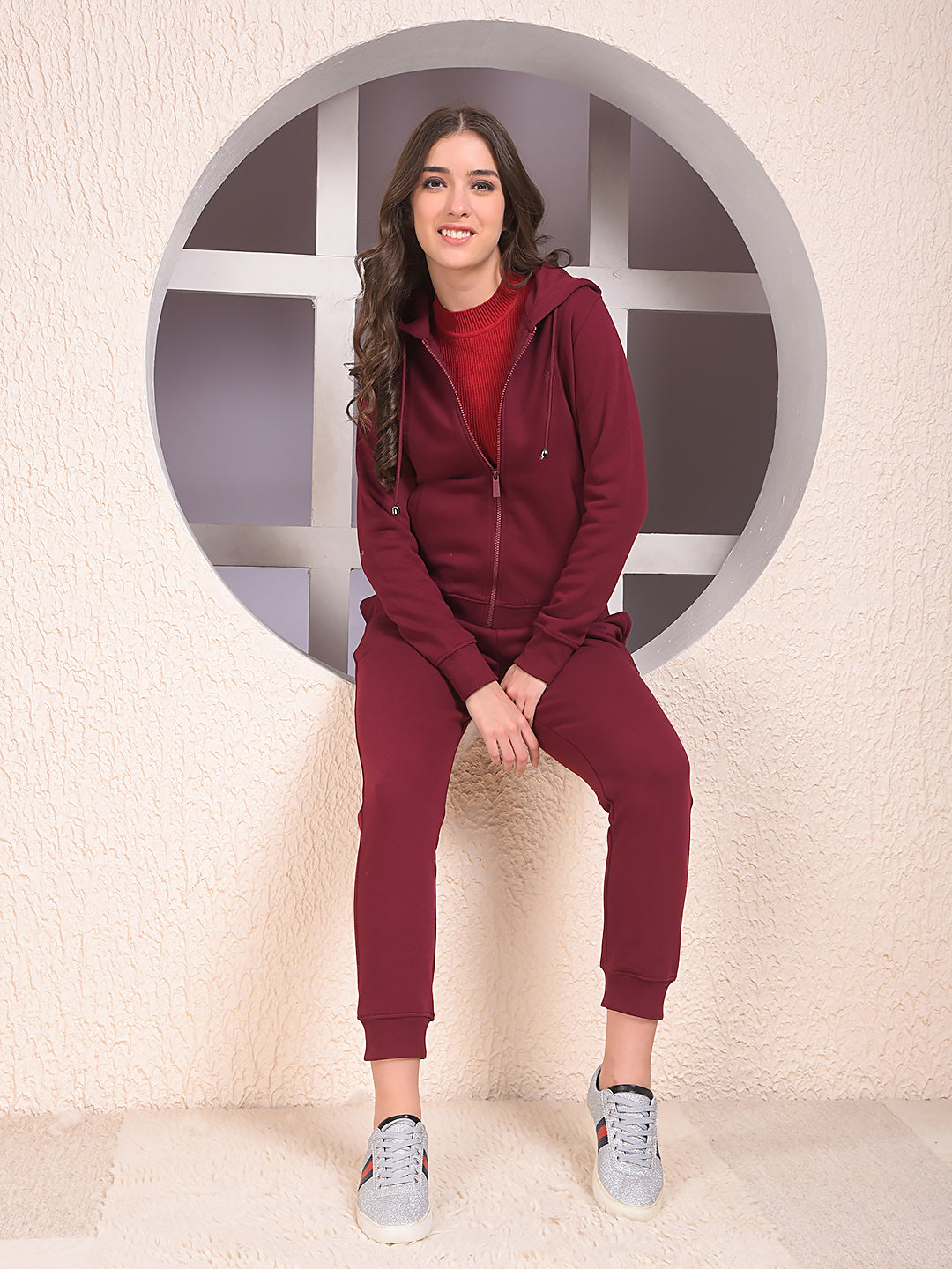 Comfy Wine Fleece Joggers