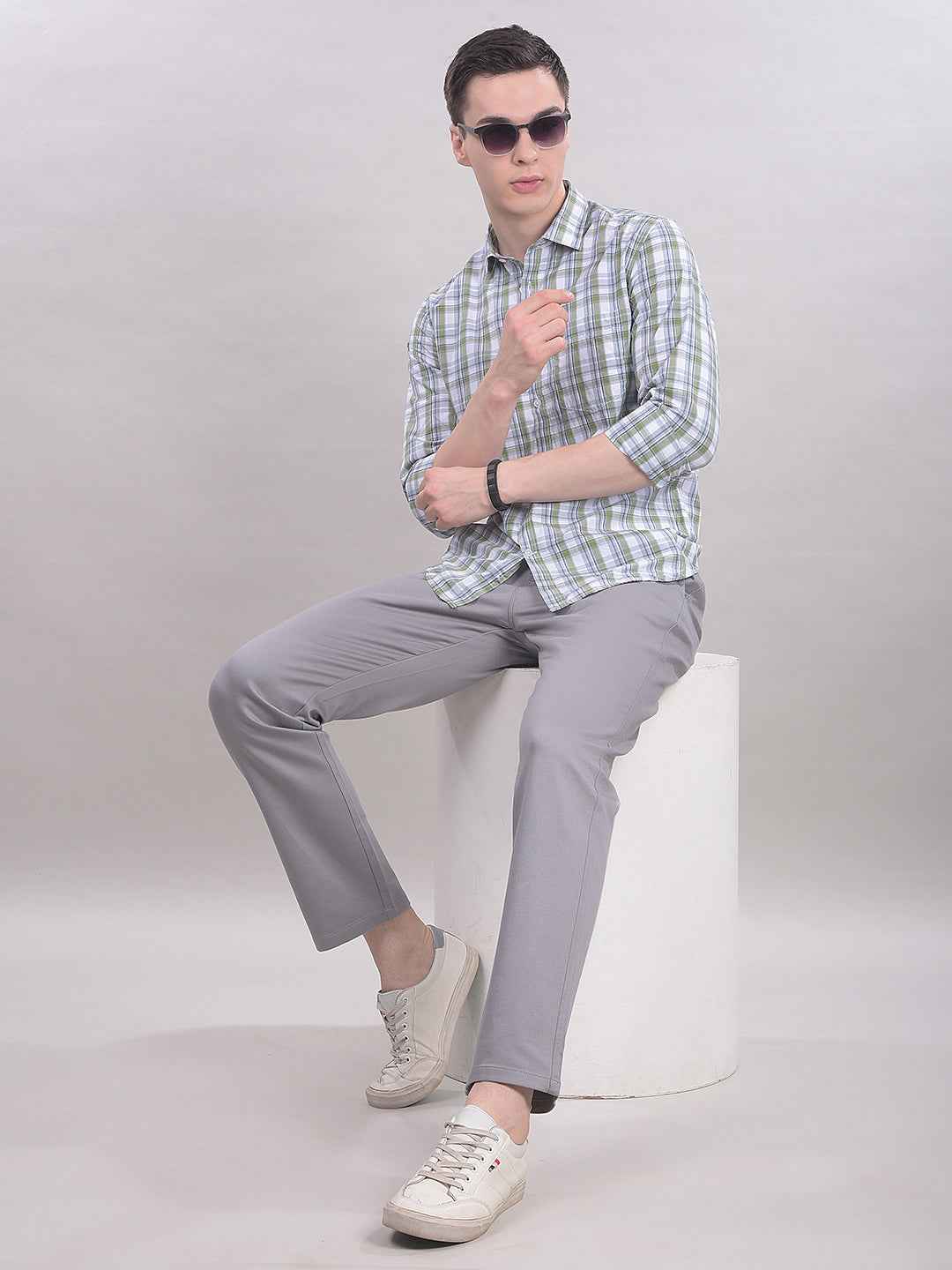 Grey Chinos Trousers