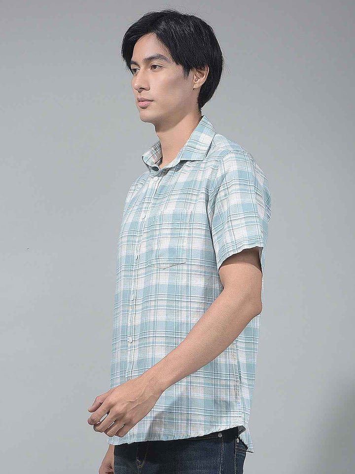 Green Checked Linen Shirt