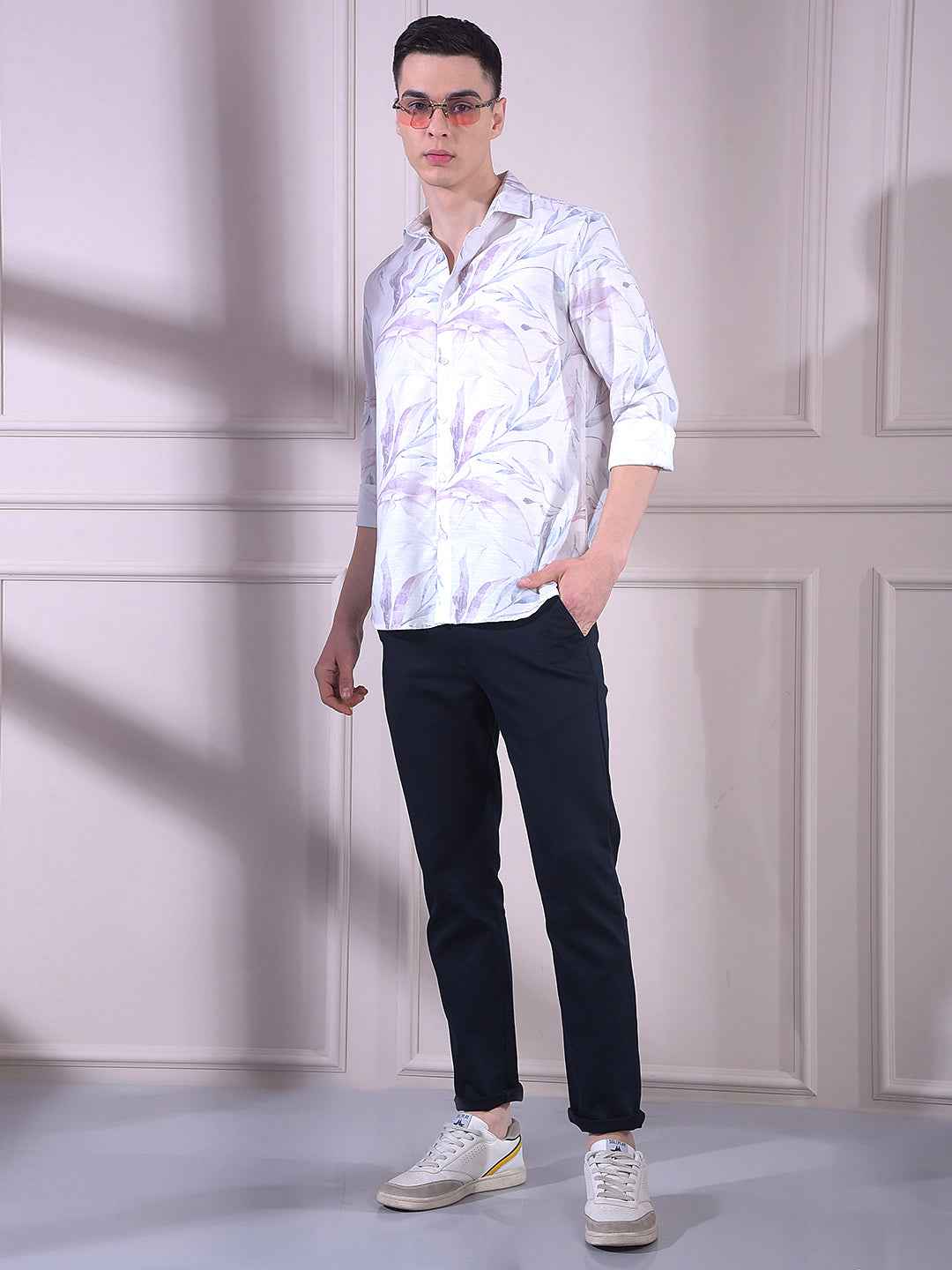 Multi-Color Floral Print Shirt