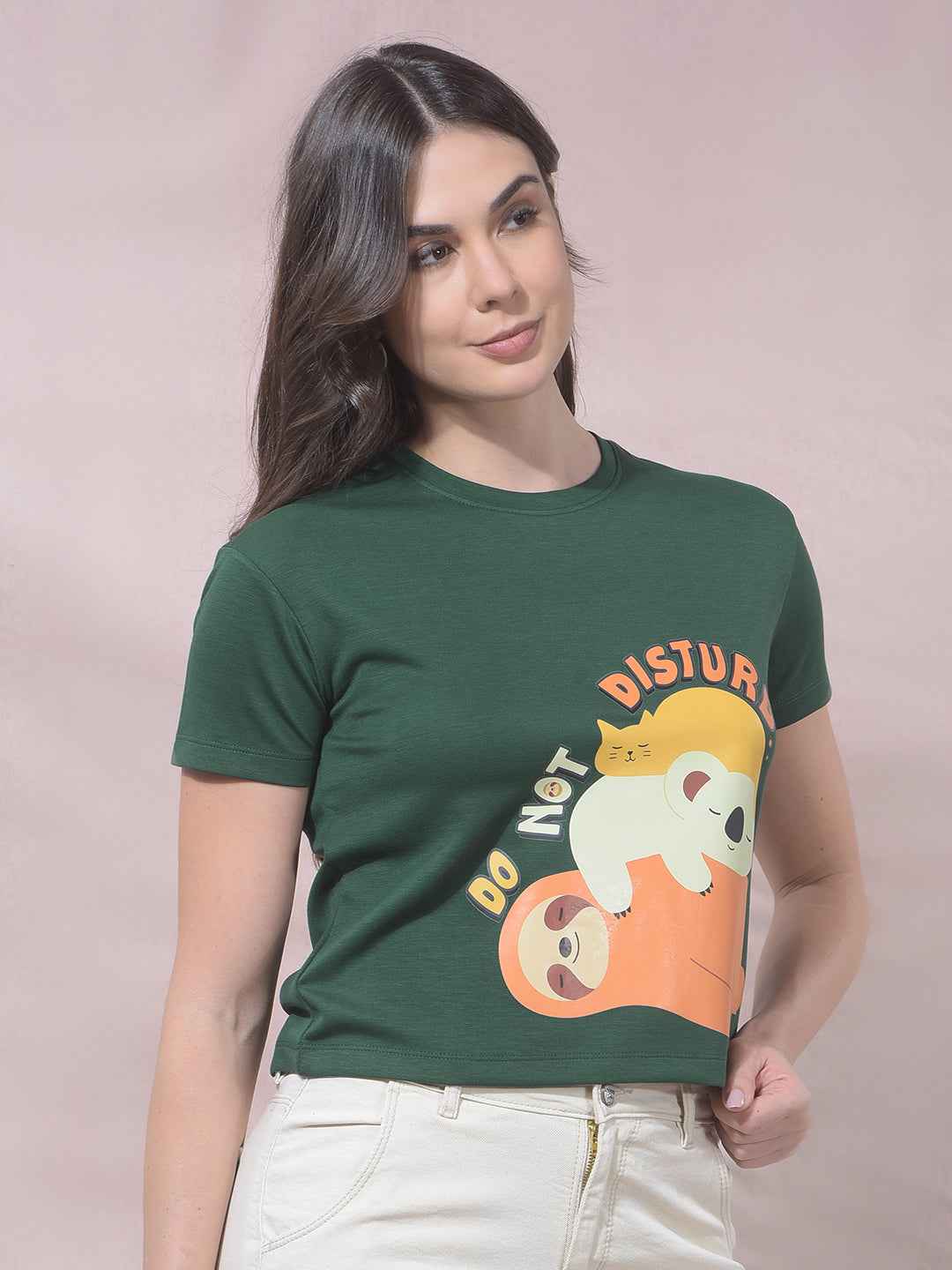 Green Graphic Print T-Shirt