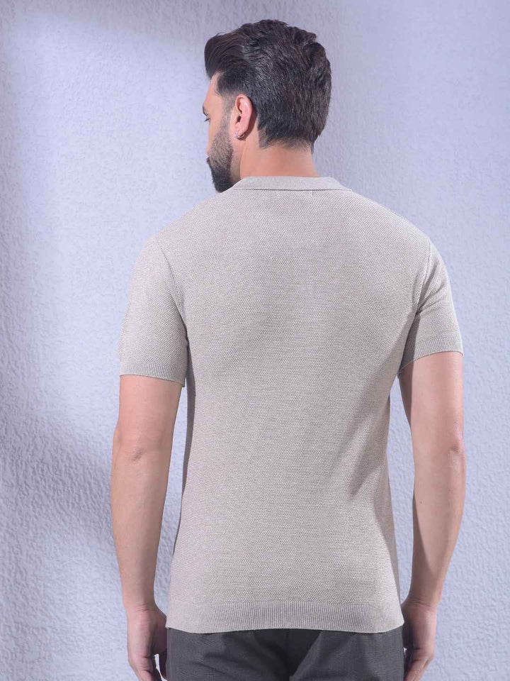 Creamy Beige Classic Polo T-Shirt