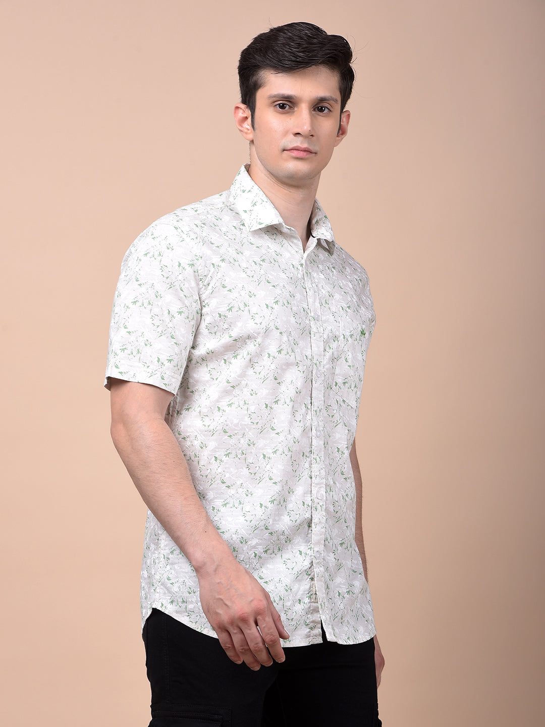 Green Floral Print Shirt
