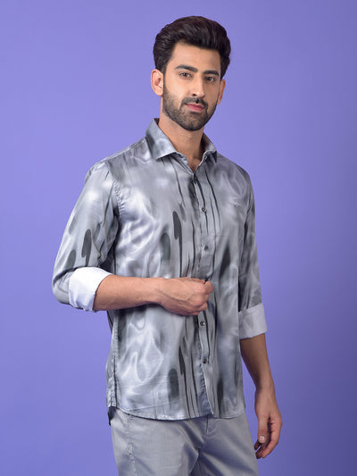 Grey Printed Shirt