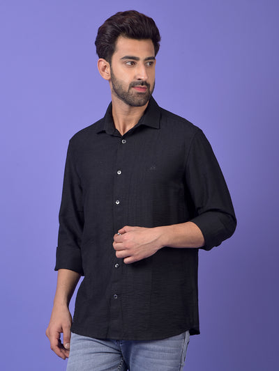 Black Textured Shirt