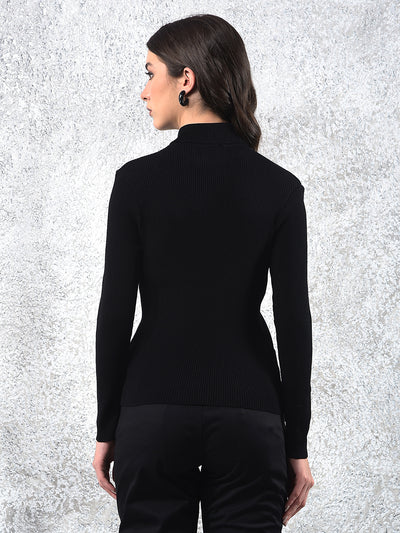 Classic Black Ribbed Sweater