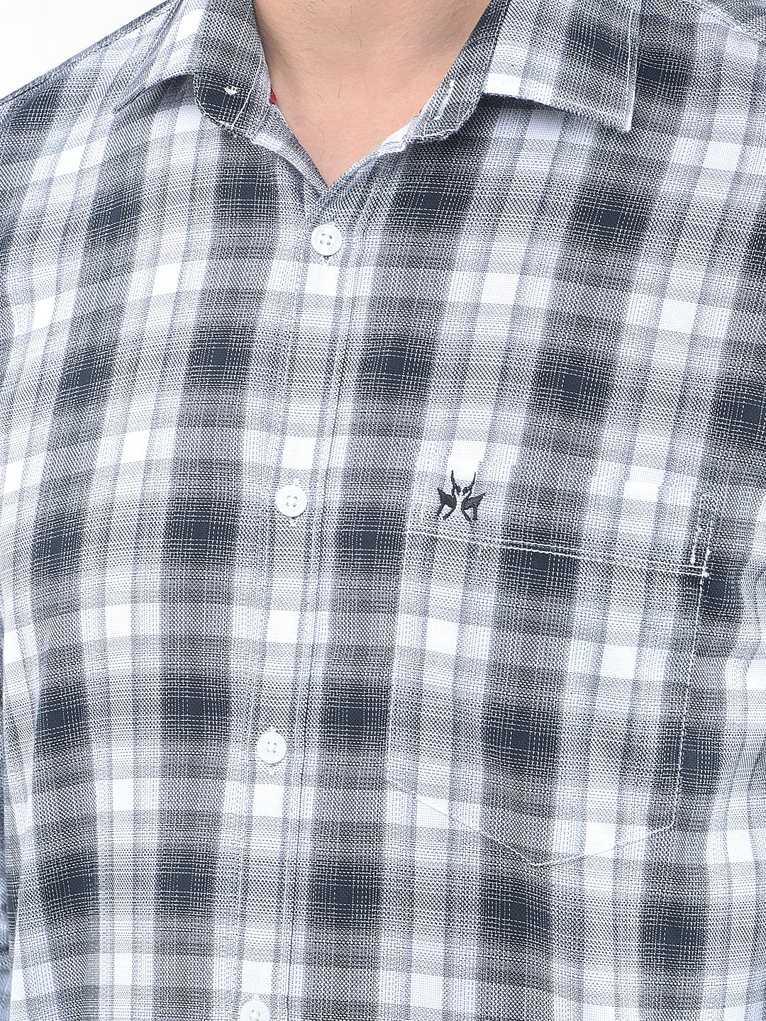Black Checked 100% Cotton Shirt
