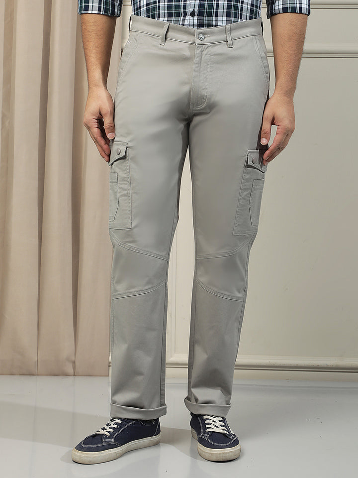 Chic Heather Grey Cargo Trousers