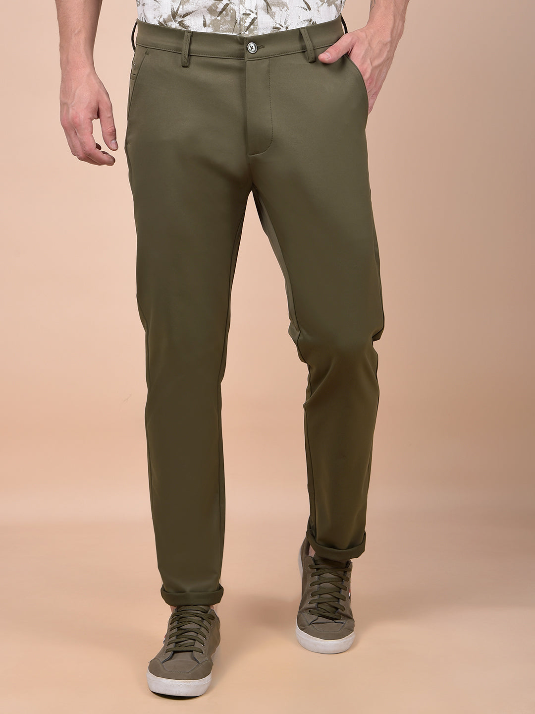 Streamlined Olive Trousers