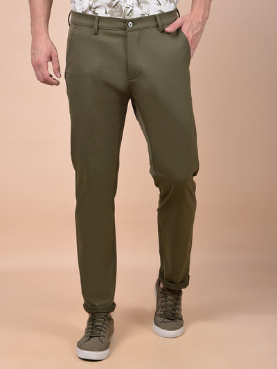 Streamlined Olive Trousers