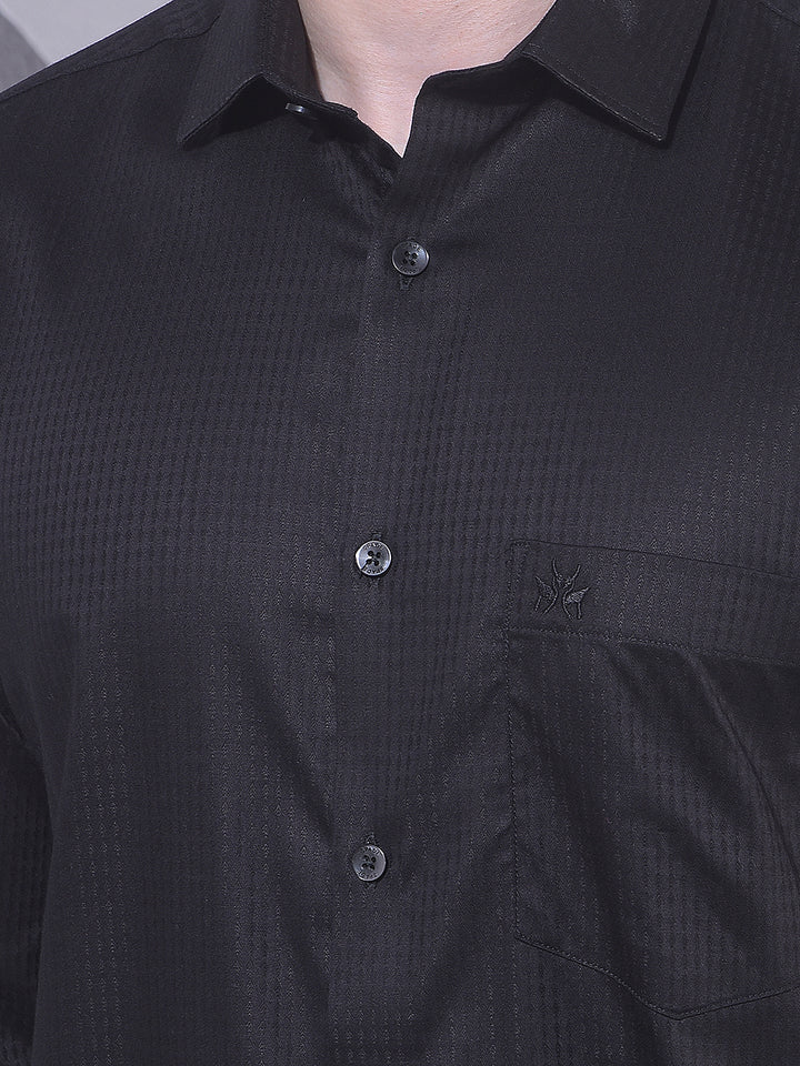 Sleek Black Casual Shirt
