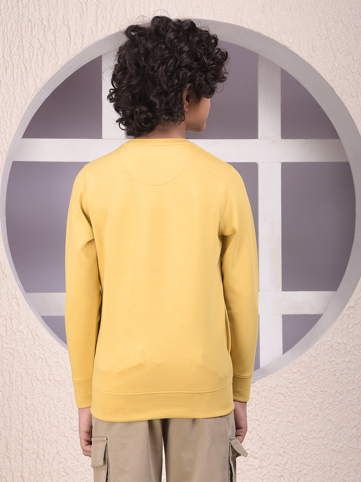 Yellow Graphic Print Sweatshirt