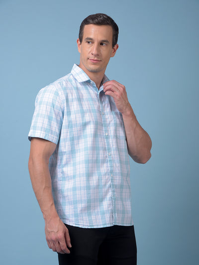 Green Checked 100% Cotton Shirt