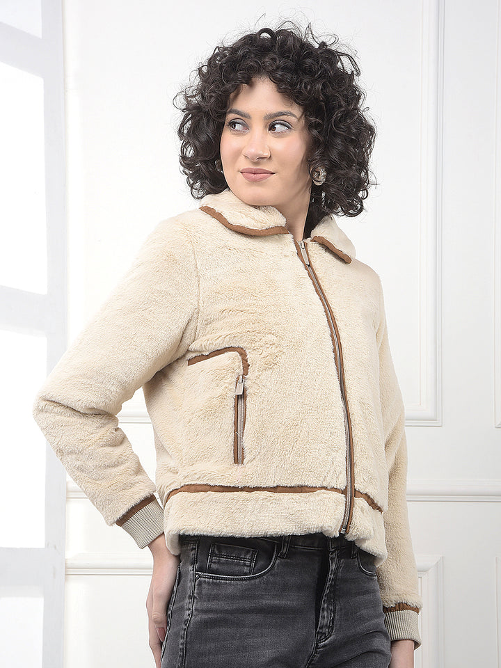 Beige Warm Touch Fur Jacket