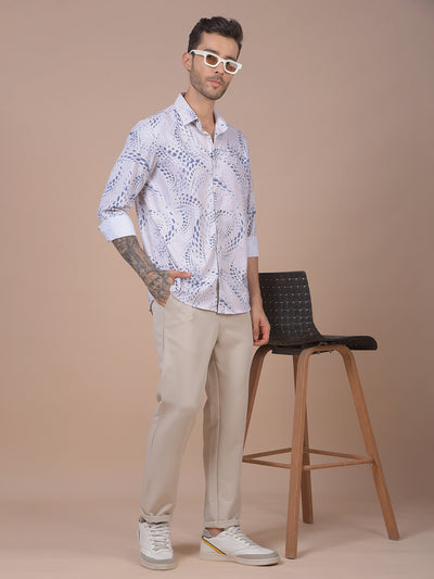 Blue Printed Shirt