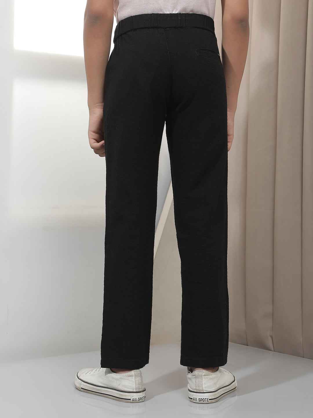 Black 100% Cotton Trousers
