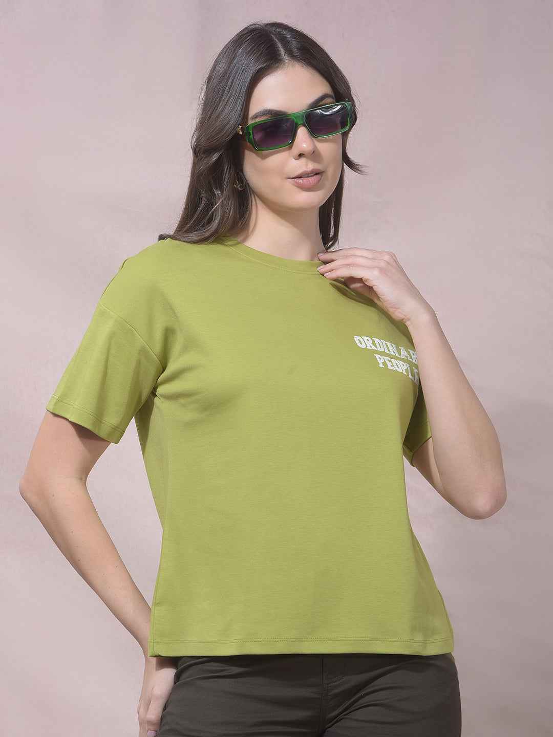 Green Graphic Print T-Shirt