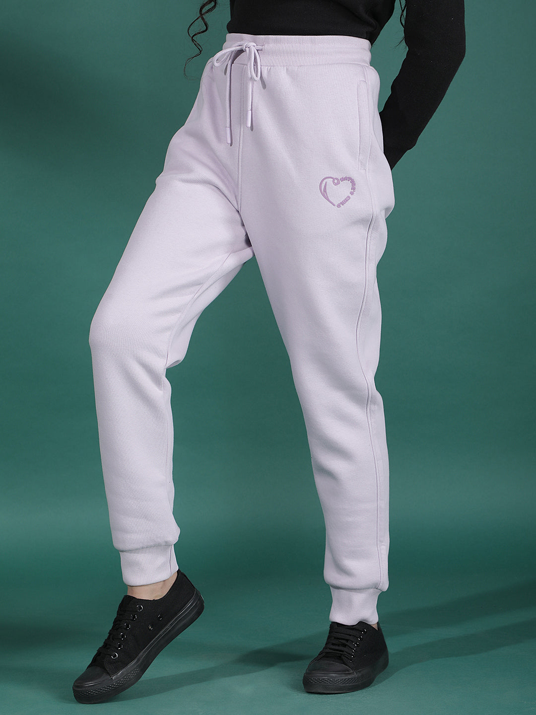 loud Heart Lilac Purple Joggers