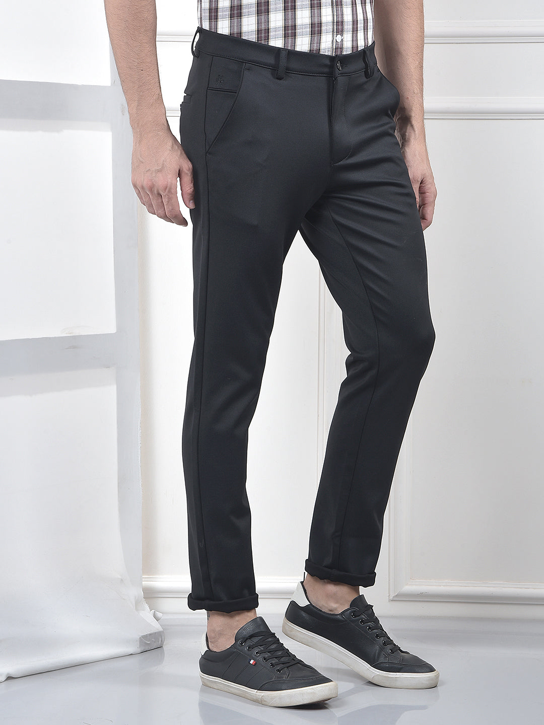 Modern Edge Black Trousers