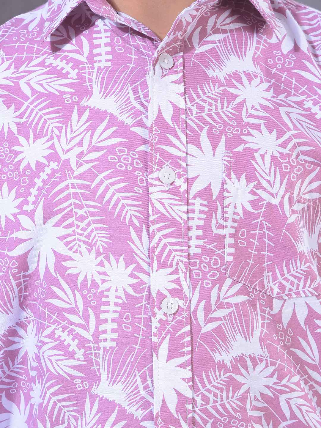 Purple Floral Print Shirt