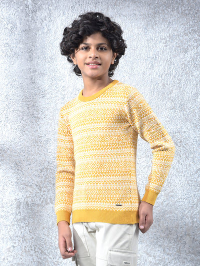 Trendy Mustard Pattern Pullover