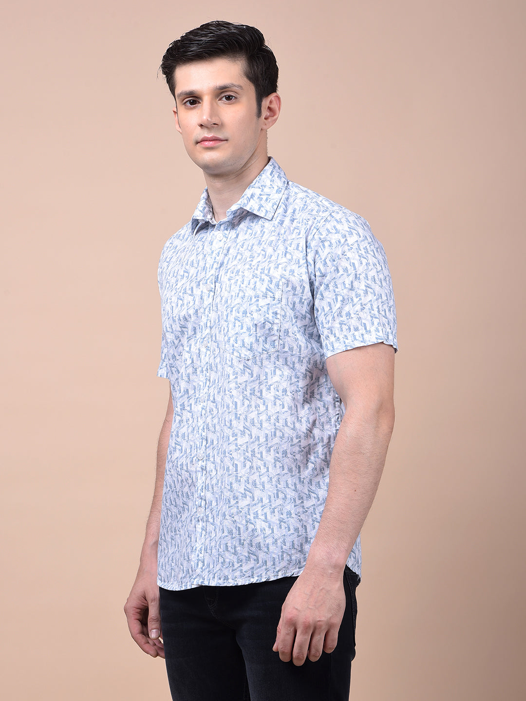 Chic Blue Printed Shirt