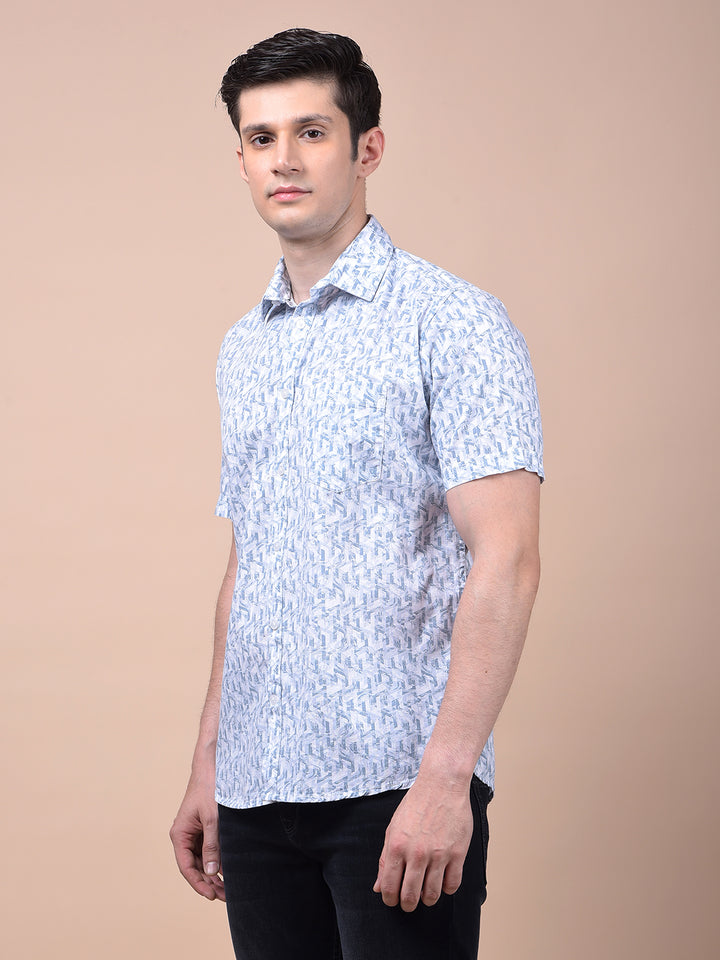 Chic Blue Printed Shirt