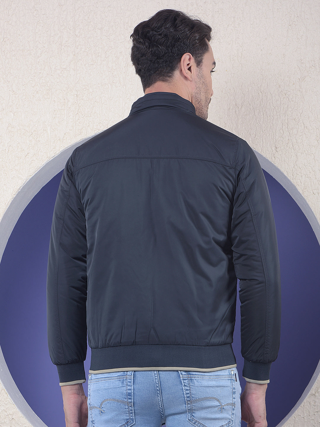 Pulse Navy Reversible Bomber Zip Jacket.