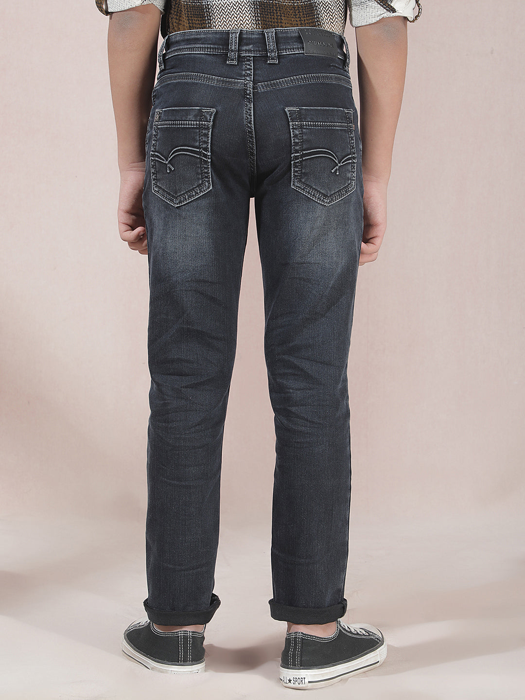 Classy Slim Dark Wash Black Jeans