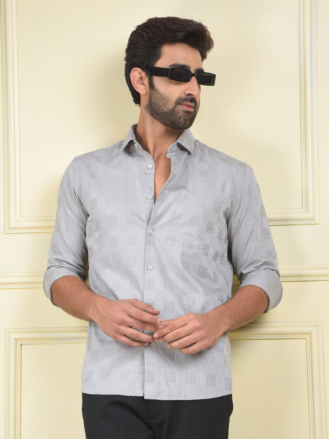 Street Mode Grey 100% Cotton Shirt