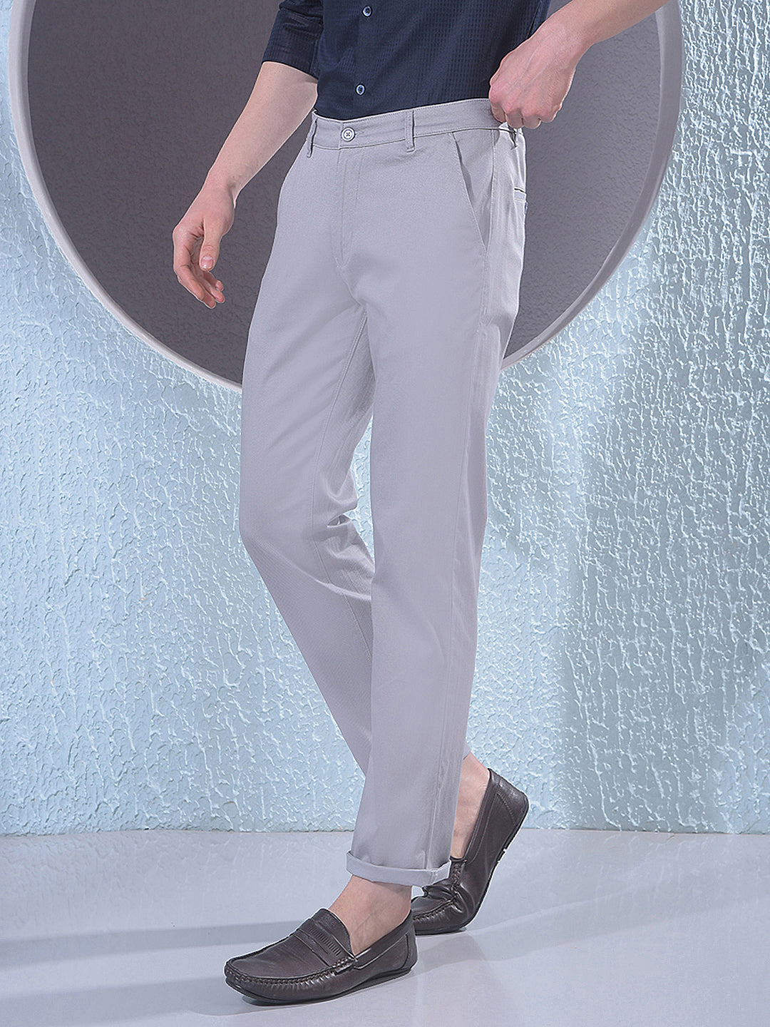Classic Grey Straight Trousers