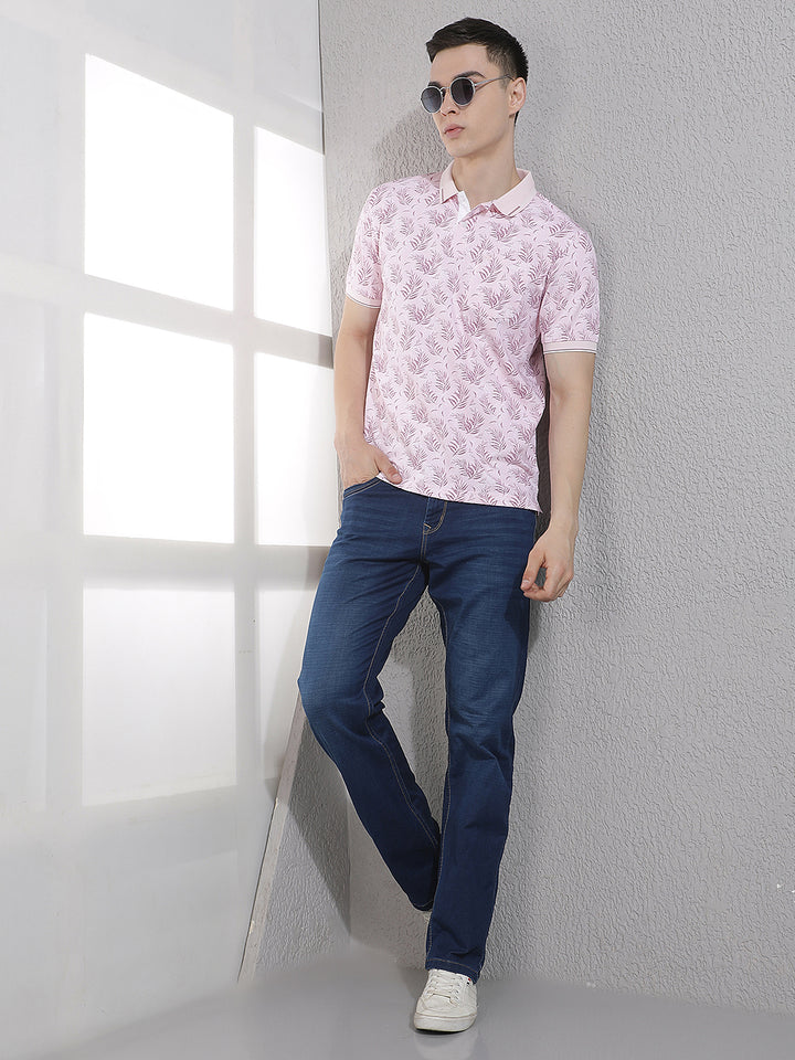 Purple Floral Print T-Shirt