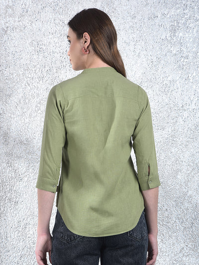 Sage Harmony Mandarin Shirt
