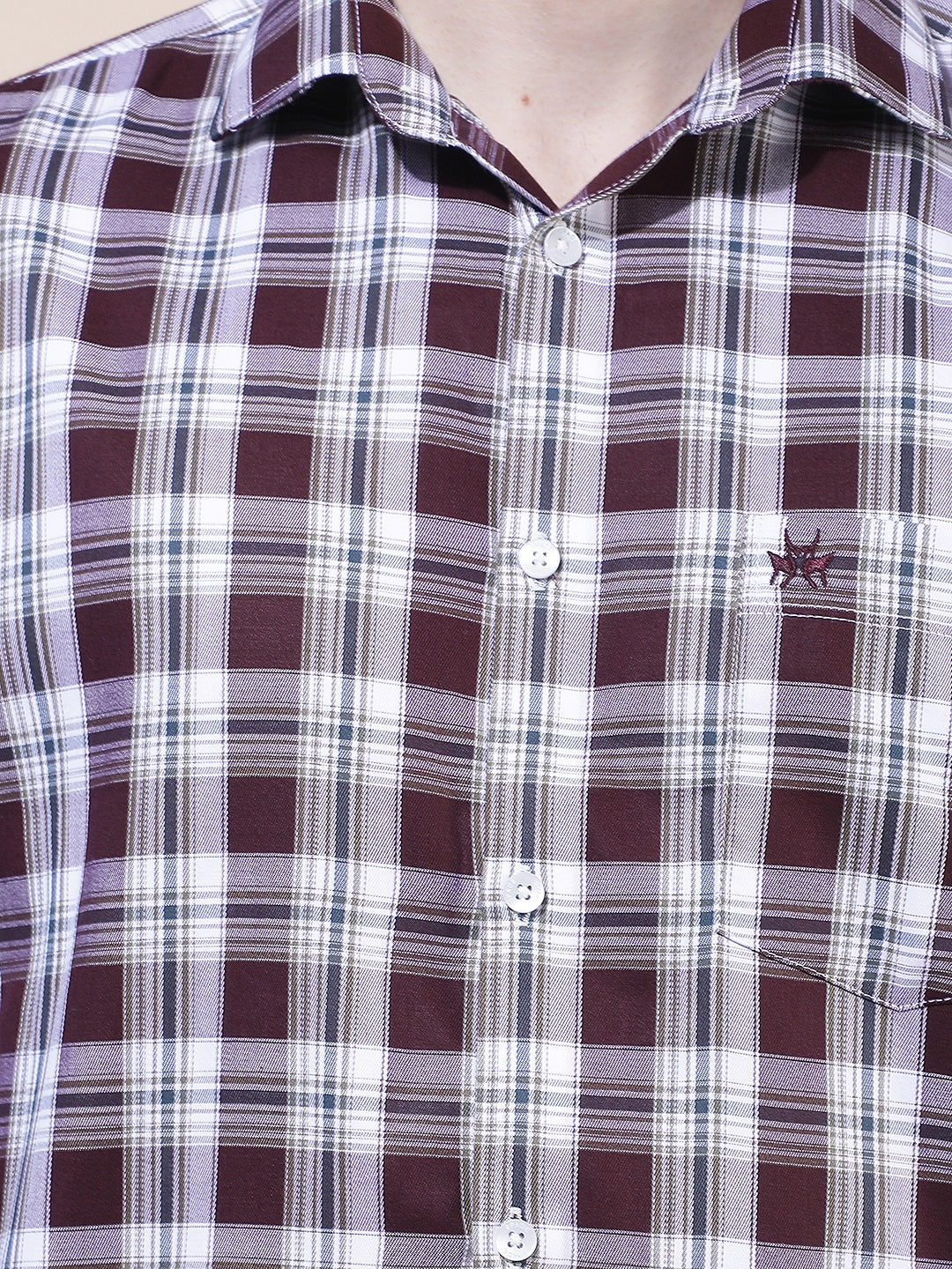 Classic Cinnamon Brown Checked Shirt