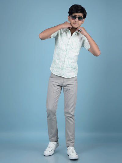 Grey Printed Trousers