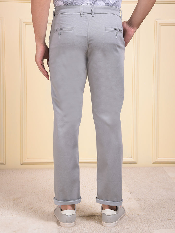 Grey Printed Trousers
