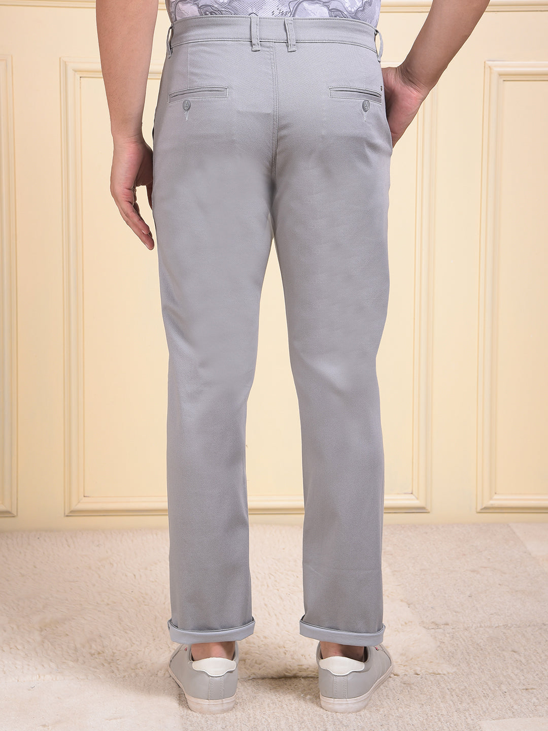Grey Printed Trousers