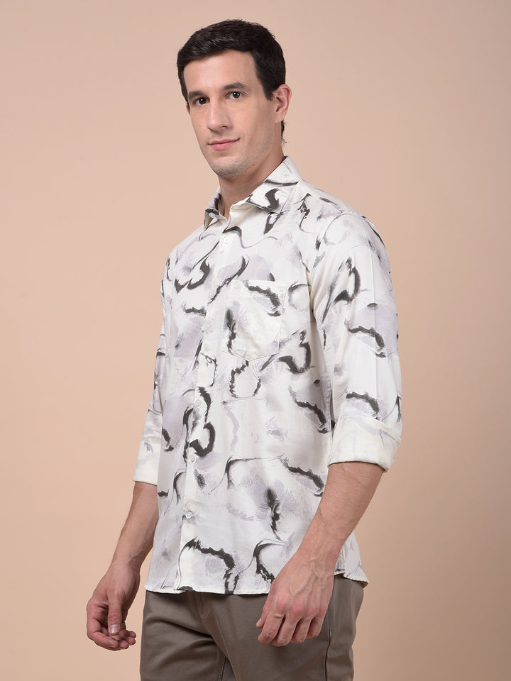 Chic Grey Printed Shirt