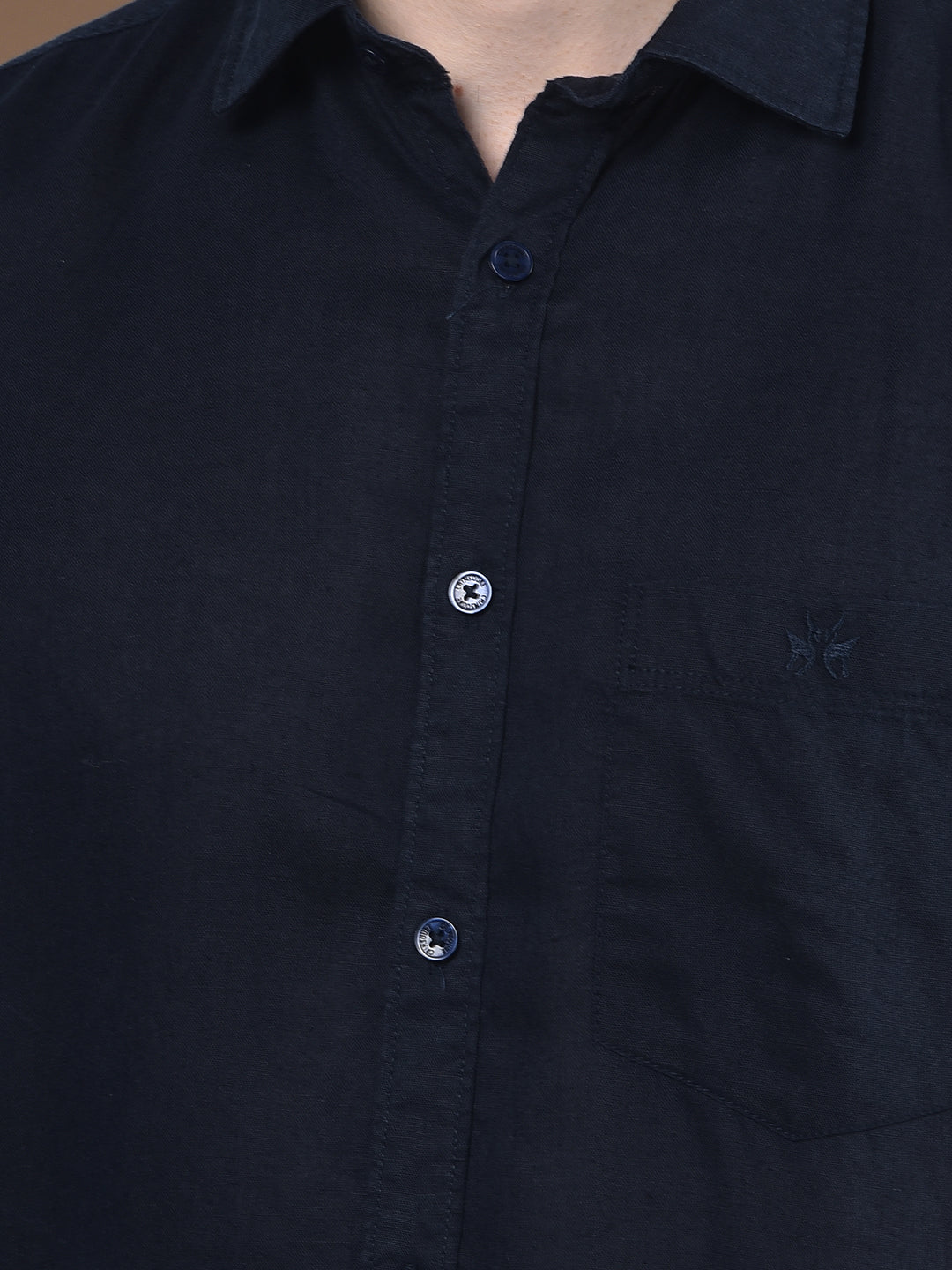 Linen Comfort Marine Blue Shirt