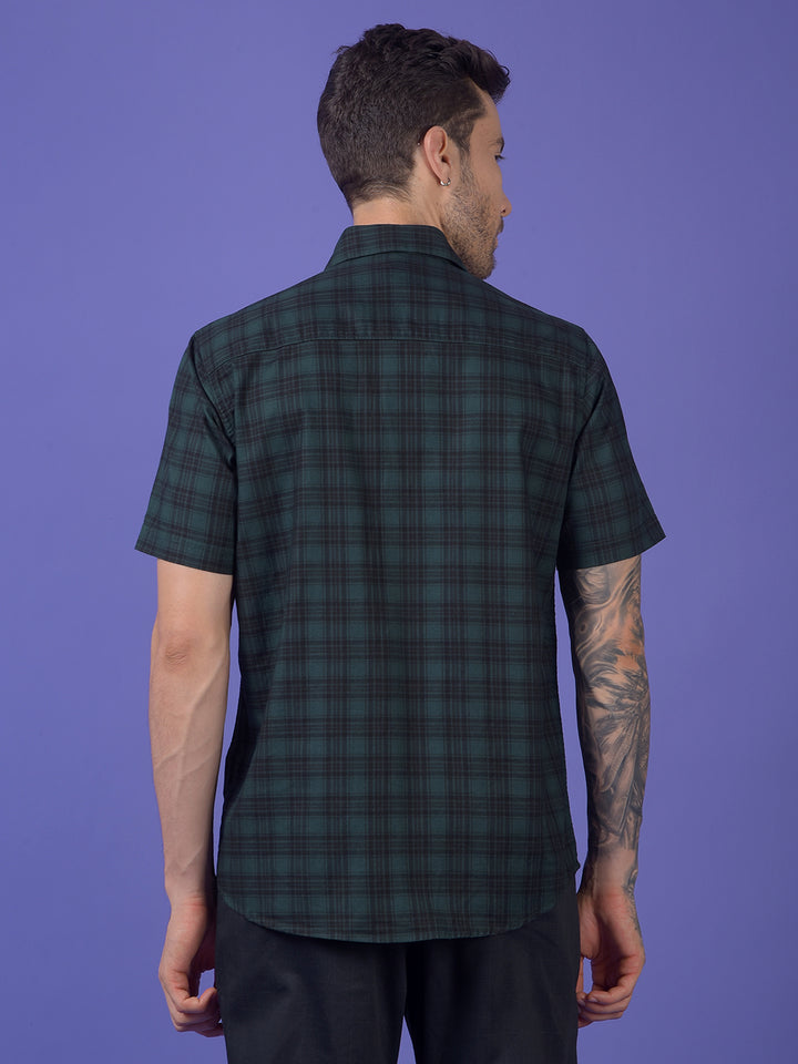 Green Checked 100% Cotton Shirt