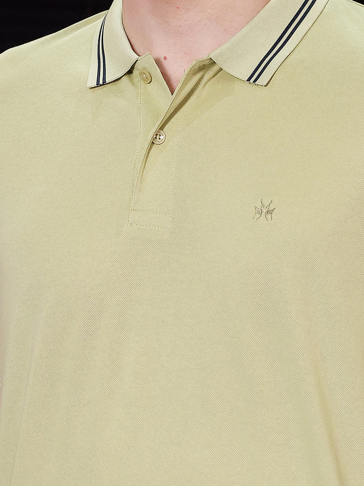 Yellow Polo Neck T-Shirt