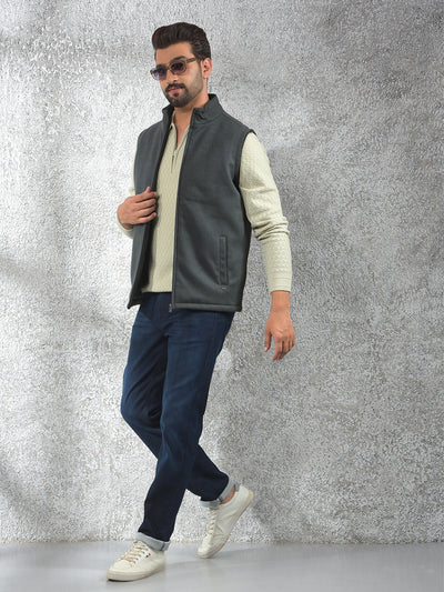 Green Sleeveless Puffer Jacket