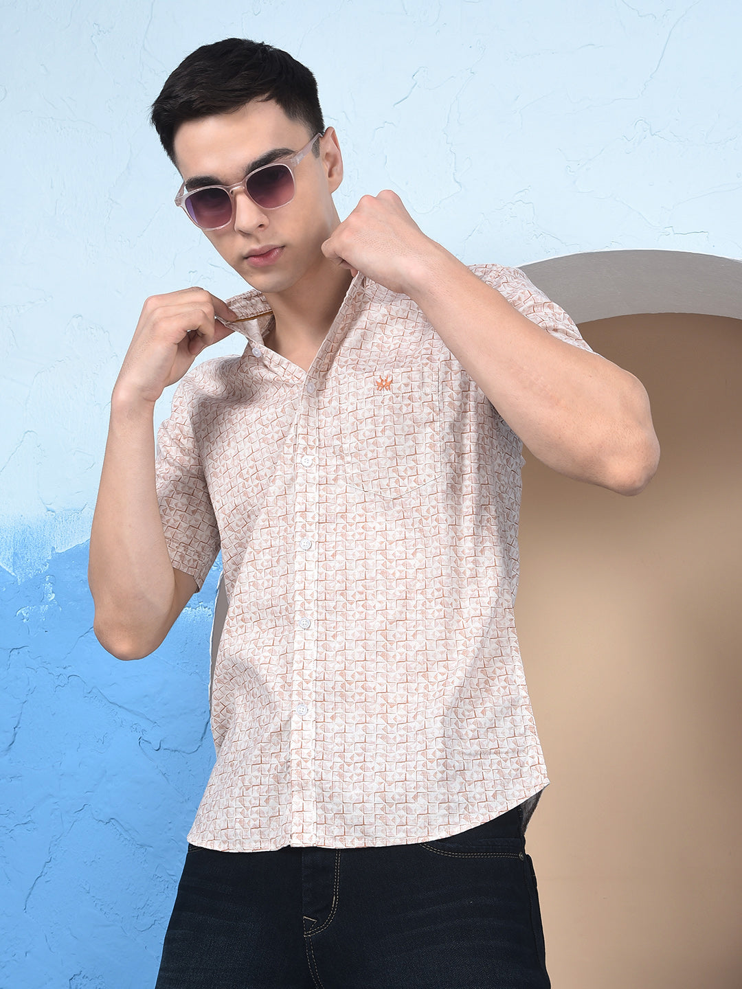 Red Printed Shirt