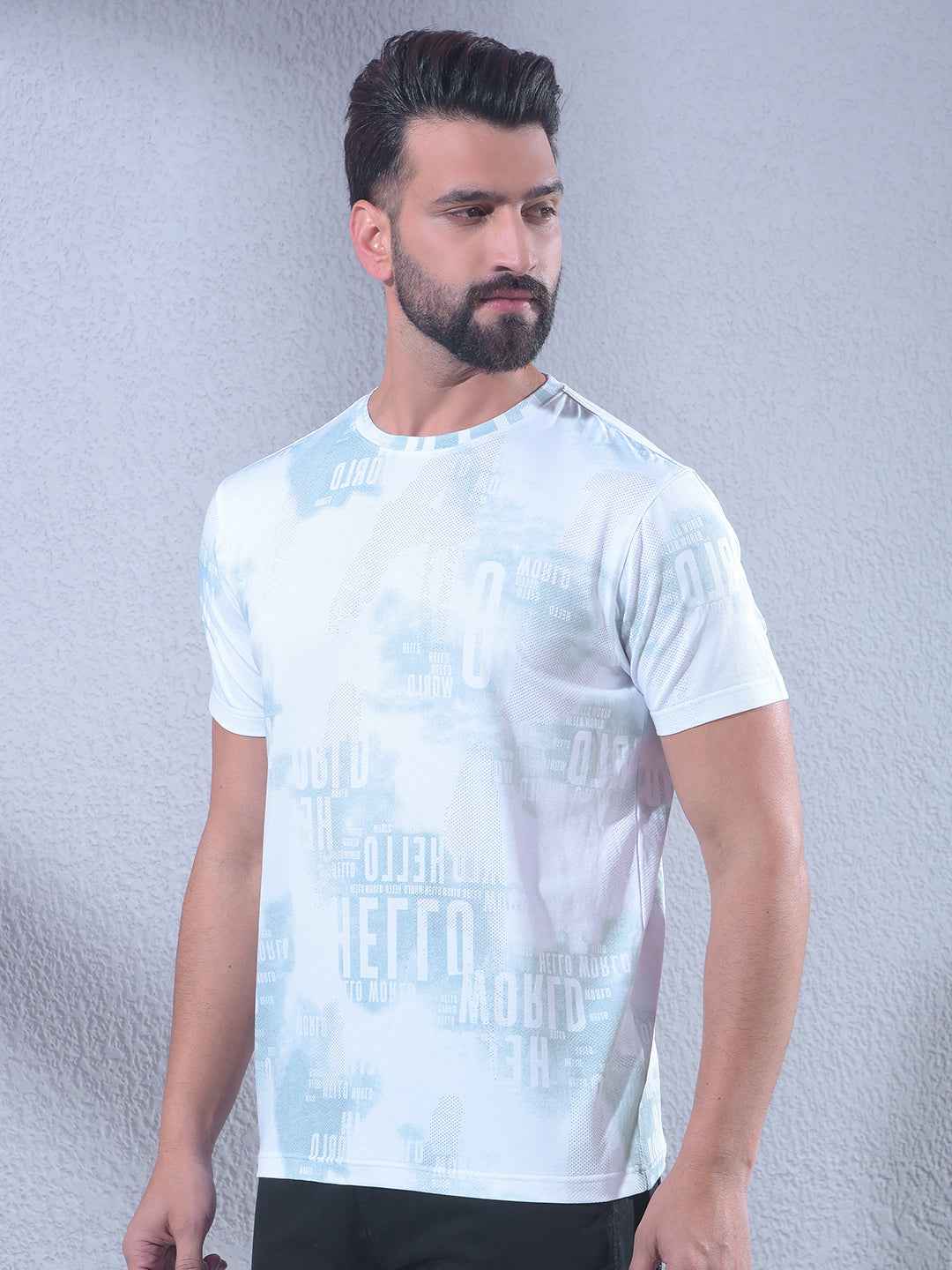 Green Typographic Print T-Shirt