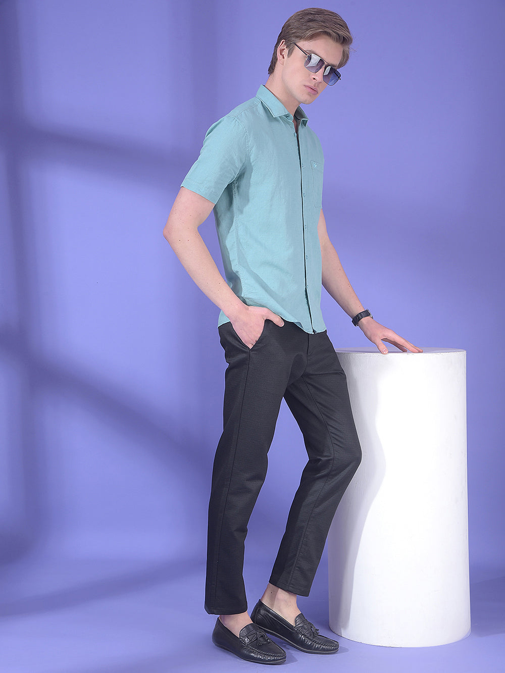 Eucalyptus Green Linen Shirt