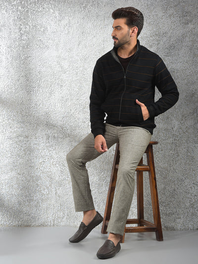 Black Checked Reversible Jacket