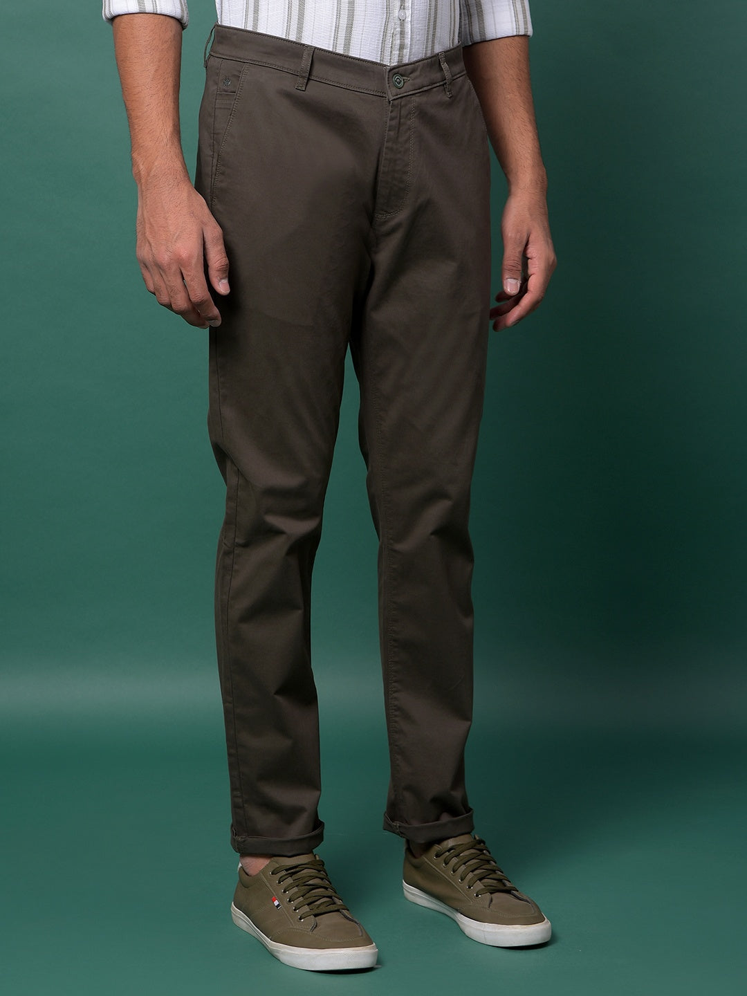 Edgy Olive Trousers