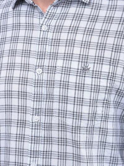 White Checked 100% Cotton Shirt