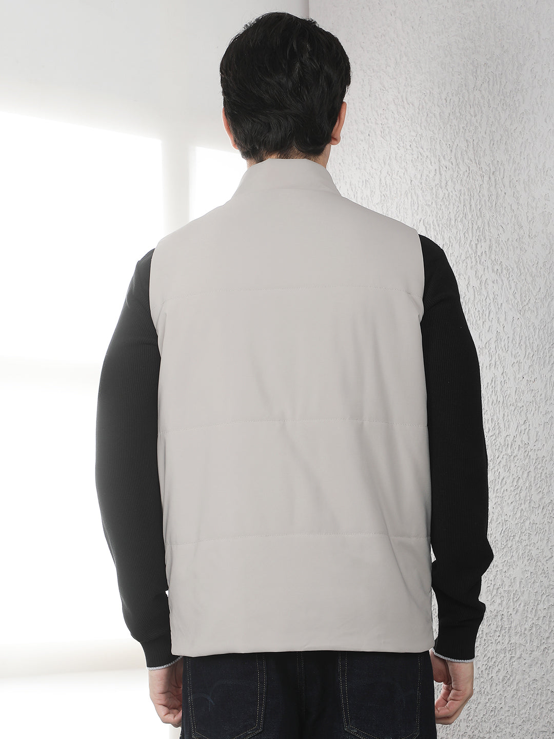 Beige Utility Sleeveless Jacket